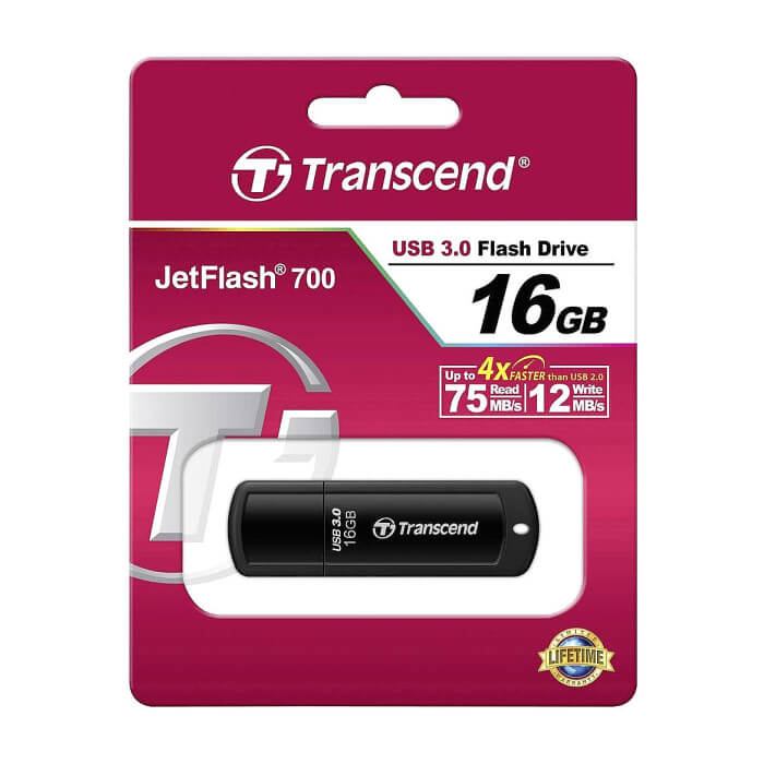 Transcend 16GB JETFLASH 700, USB 3.0 ID 74186 (тъмнейл - 3)