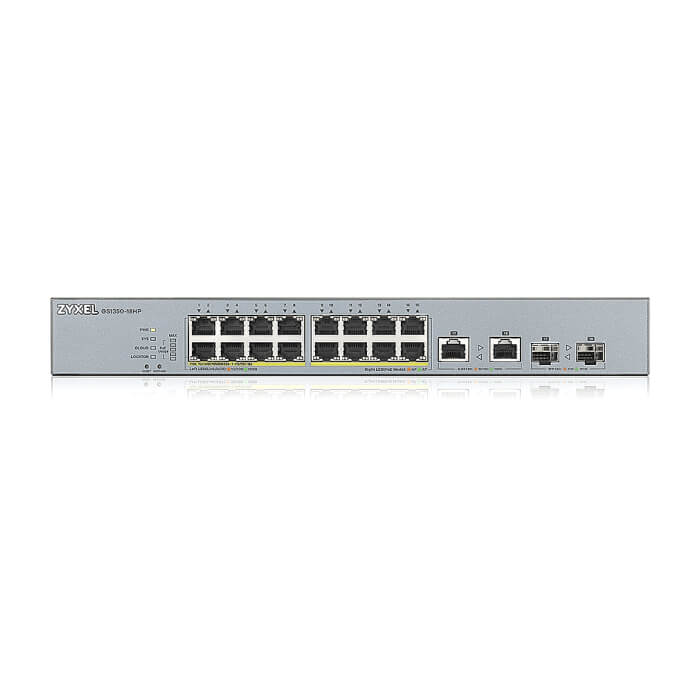 ZyXEL GS1350-18HP, 18 Port managed CCTV PoE switch, long range, 250W (тъмнейл - 3)