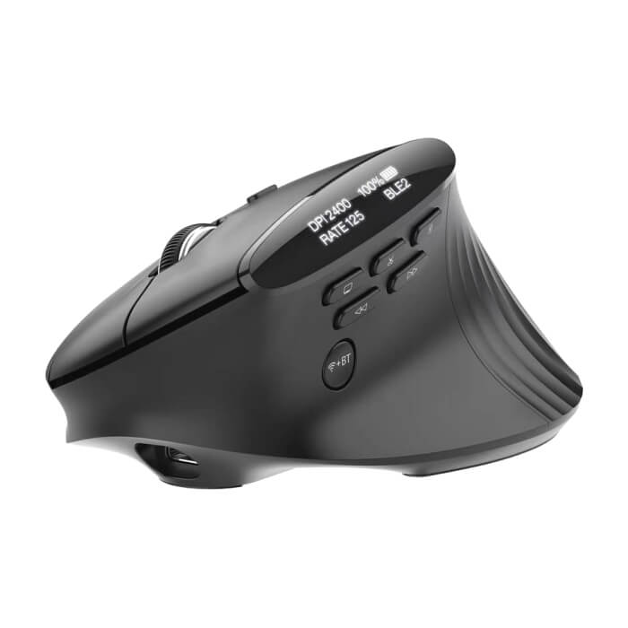 Acer Smart Fit Wireless Mouse, RF 2.4 GHz dongle, Bluetooth 5.0, Wired , 10 Buttons, DPI 8000, 90g , Black with RGB strip на супер цена