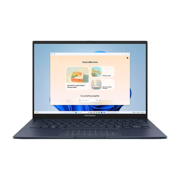 Asus Zenbook UX3405CA-ST1098W,Intel Ultra 7 255H 2.0 GHz (24MB Cache, up to 5.1 GHz, 16 cores, 16 Threads), 14.0 OLED WQXGA+(WQ+) 2880X1800 16:10 Bend+500nits Glare , 120 Hz, LPDDR ID 96459