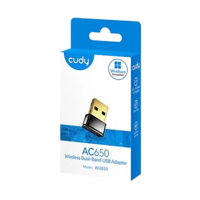 Cudy WU650 Wi-Fi Mini USB Adapter AC650 650Mbps Wi-Fi USB Adapter, Mini Size, 433Mbps at 5GHz + 200Mbps at 2.4GHz, Nano Size, USB 2.0 (тъмнейл - 3)