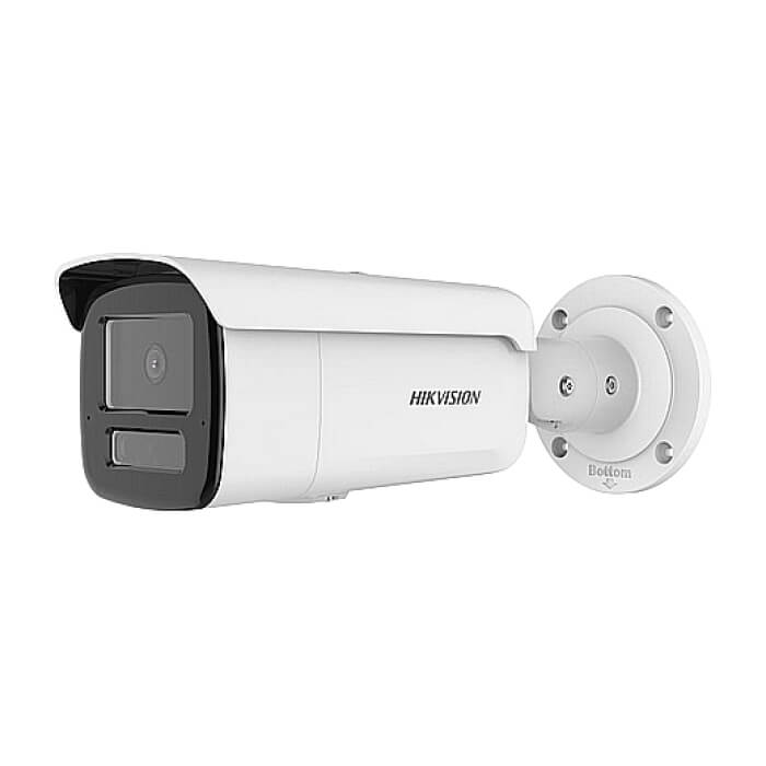 HikVision 8 MP Acusense Smart Hybrid Light Fixed Bullet Network Camera, 4 mm, F1.6, IR, White Light up to 80m, H.265+, IP67, IK10, built-in Microphone, built-in memory card slot (u ID 94376 на супер цена