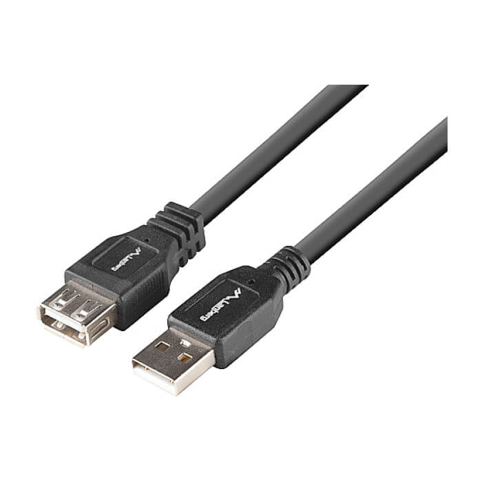 Кабел - Lanberg extension cable USB-A M/F 2.0, 1.8m, box, black ID 72652