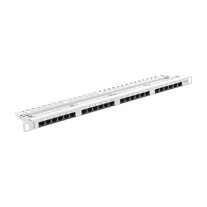 Lanberg patch panel 24 port 0.5U CAT.5E, grey ID 62852 (тъмнейл - 2)