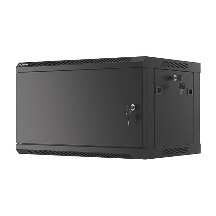 Lanberg rack cabinet 19" wall-mount 6U/600x450 for self-assembly with metal door black (flat pack) ID 87606 (тъмнейл - 3)