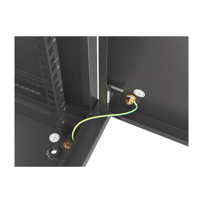 Lanberg rack cabinet 19" wall-mount 9U/600x600 for self-assembly with metal door black (flat pack) ID 87592 (тъмнейл - 4)