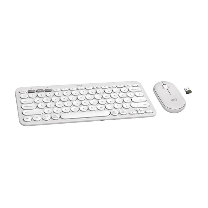 Logitech Pebble 2 Combo - TONAL WHITE - US INT'L - 2.4GHZ/BT - N/A - INTNL-973 - UNIVERSAL (тъмнейл - 2)