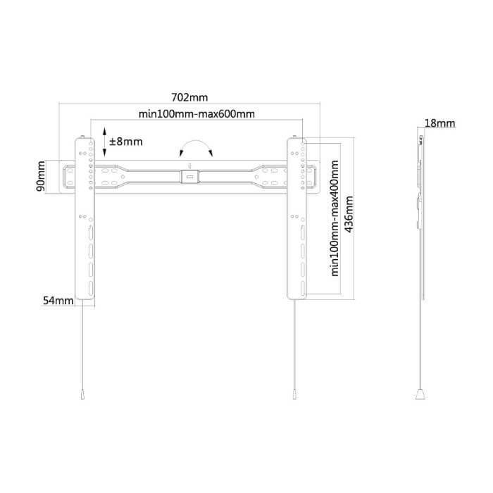 Neomounts by NewStar Flat Screen Wall Mount (fixed) ID 66893 (тъмнейл - 3)