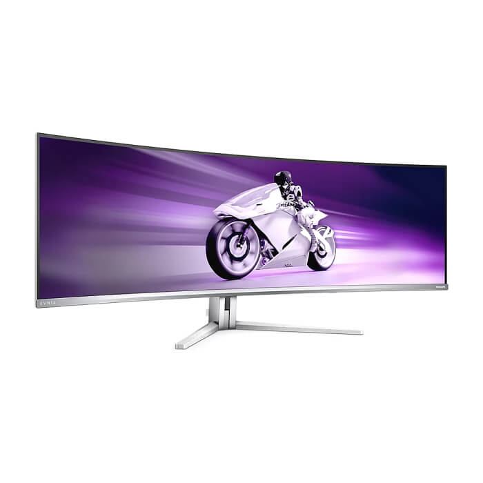Philips 49M2C8900, 48.8" Curved 1800R QD-OLED, 5120x1440@240Hz, 0.03 GtG, Brightness 1000, 1000000:1, DCR 80M:1, Adaptive Sync, FlickerFree, Low Blue Mode, 7.5Wx4+DTS, Tilt, Height Adjust, Swivel, 2xHDMI, DP, USB hub ID 64894 (тъмнейл - 2)