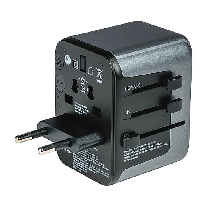 Verbatim UTA-03 Universal Travel Adapter with 1 x USB-C PD 30W & QC 3.0 / 2 x USB-C / 2 x USB-A (тъмнейл - 5)