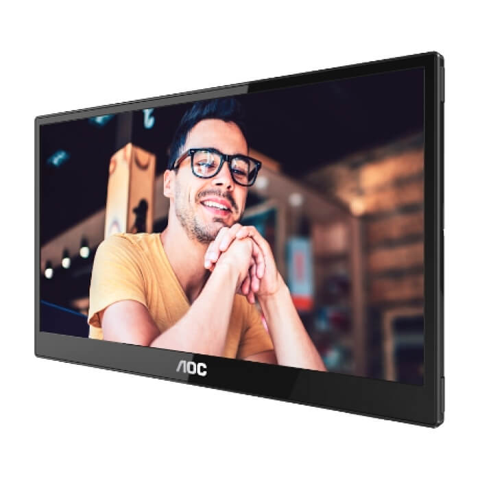 AOC 16T3EA, 15.6" IPS WLED, 1920x1080@60Hz, 4ms GtG, 250cd m/2, 700:1, 50M:1 DCR, USB-C 3.2x1 ID 80942 (тъмнейл - 3)