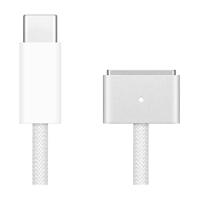 Apple USB-C to MagSafe 3 Cable (2m) - Silver ID 95008 на супер цена от GT Computers Apple USB-C to MagSafe 3 Cable (2m) - Silver ID 95008 на супер цена
