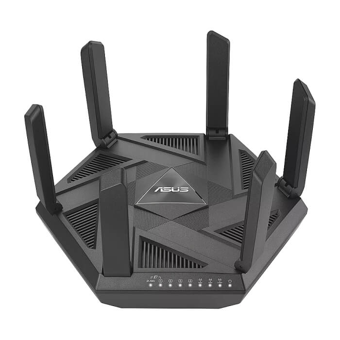 Asus Gaming Wireless Router, RT-AXE7800, AXE7800, Tri-Band, Quad-Core 1.7GHz CPU, 256MB/512MB Flash/RAM, 2.5G port, AiProtection Pro, Adaptive QoS, VPN Fusion, Instant Guard, IPTV, OFDMA, MU-MIMO, Beamforming, Link Aggregation, AiMesh, Black на супер цена