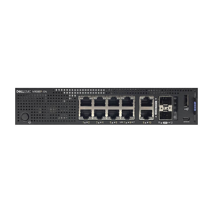 Dell EMC Switch N1108EP-ON, Gigabit, L2, 8x 10/100/1000Mbps half/full duplex ports, 2x GbE RJ45 and 2x GbE SFP interfaces, 8xPoE/PoE+, DNN1108EP, 137W PoE power budget RJ45, FastPo на супер цена