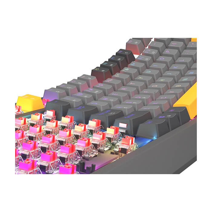 Genesis Gaming Keyboard Thor 230 TKL Anchor Gray Negative US RGB Mechanical Outemu Red (тъмнейл - 3)