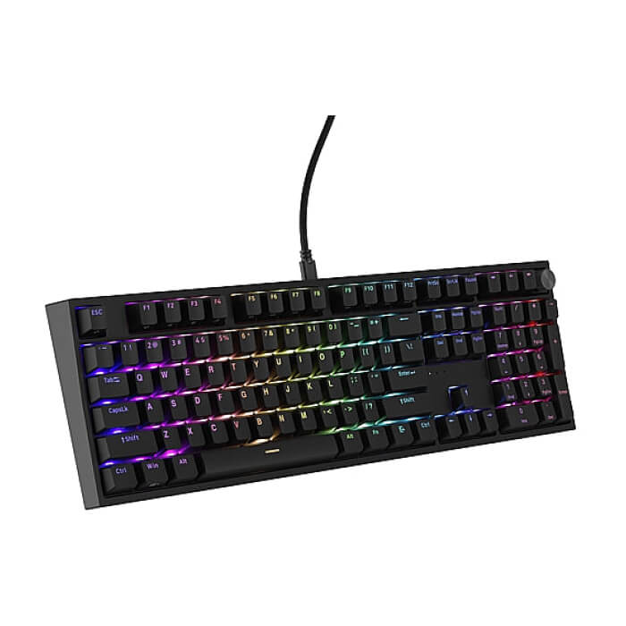 Genesis Mechanical Gaming Keyboard Thor 404 Black RGB Backlight Outemu Peach Silent, US Layout (тъмнейл - 4)