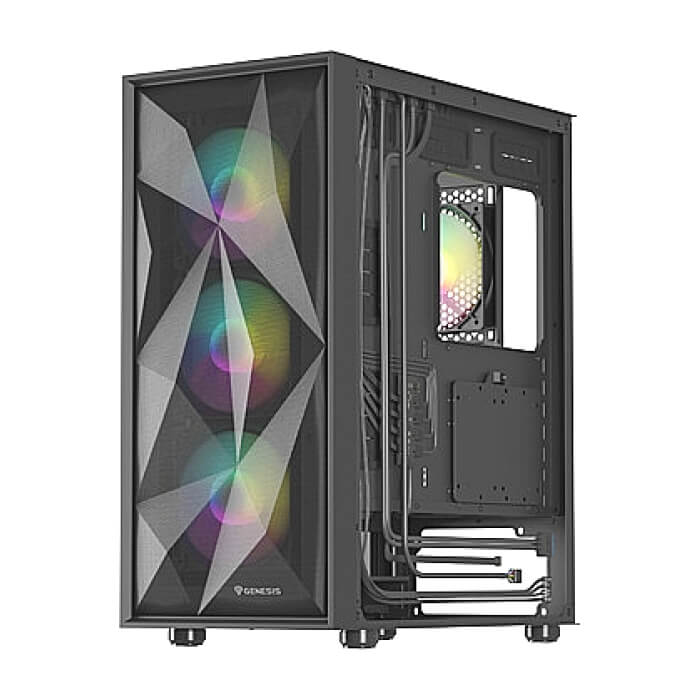 Genesis PC Case DIAXID 605 RGB Mini Tower Window, Black ID 76821 (тъмнейл - 5)