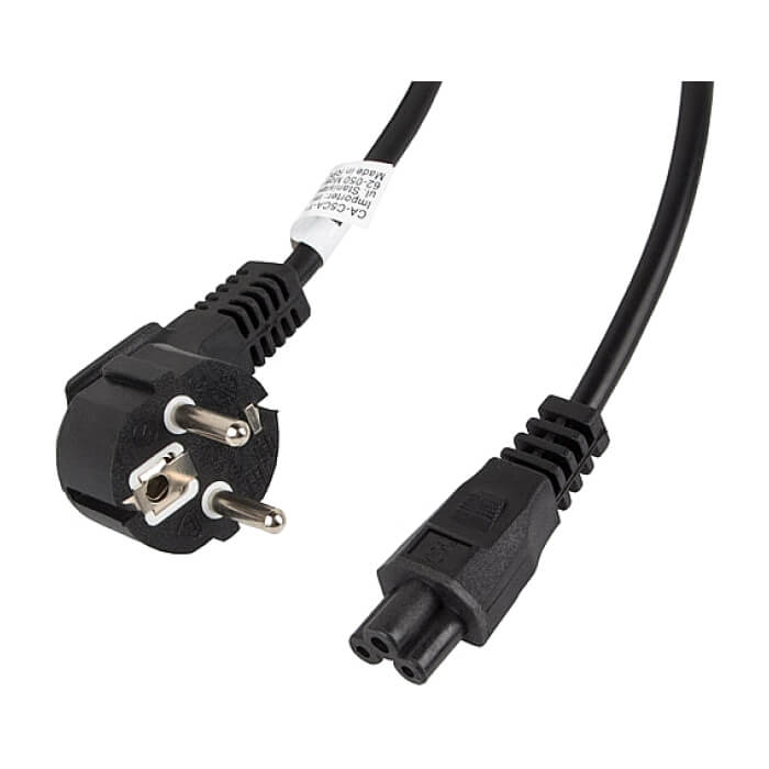 Кабел - Lanberg CEE 7/7 (MICKEY) -> IEC 320 C5 power cord 3m VDE, black ID 72488 (тъмнейл - 4)