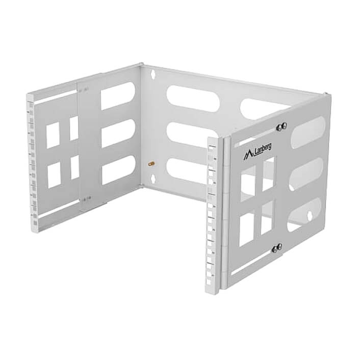 Lanberg Folding Bracket, wall-mount 19" 6U 497x400/240, Grey (тъмнейл - 2)