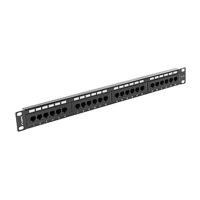 Lanberg patch panel 24 port 1U CAT.5E, black ID 62851 (тъмнейл - 4)