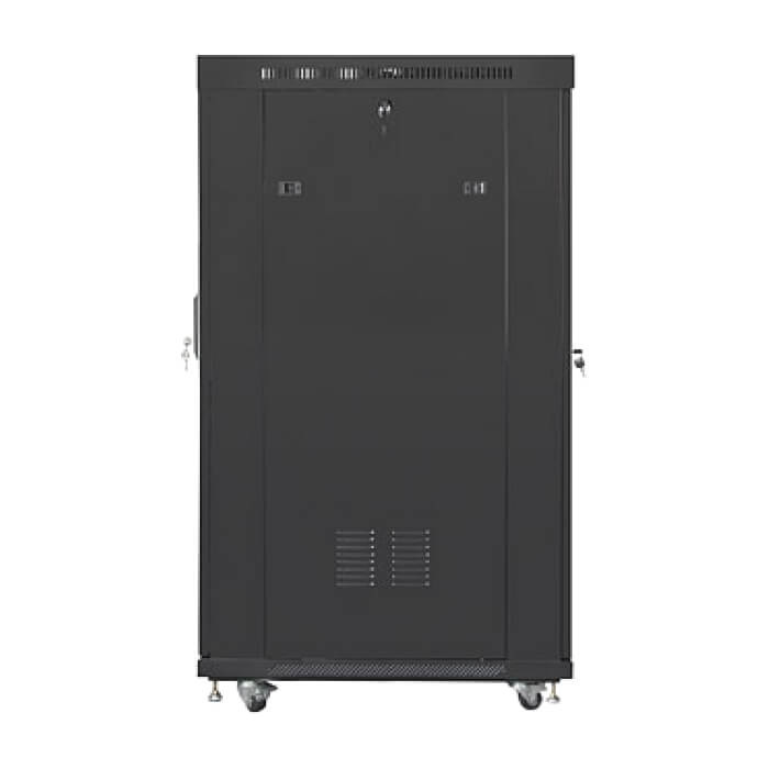 Lanberg rack cabinet 19" free-standing 22U/800x1000 (flat pack) with mesh door lcd black v2 ID 87973 (тъмнейл - 2)