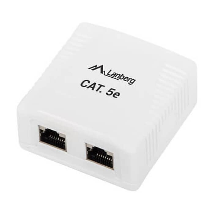 Lanberg surface-mount box CAT.5e FTP shielded 2X RJ45, white ID 72021 на супер цена от GT Computers Lanberg surface-mount box CAT.5e FTP shielded 2X RJ45, white ID 72021 на супер цена