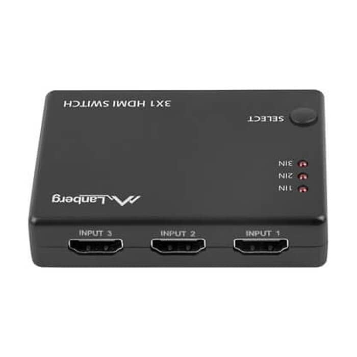 Lanberg Video Switch 3x HDMI + Micro USB port + Remote Controller, black (тъмнейл - 3)
