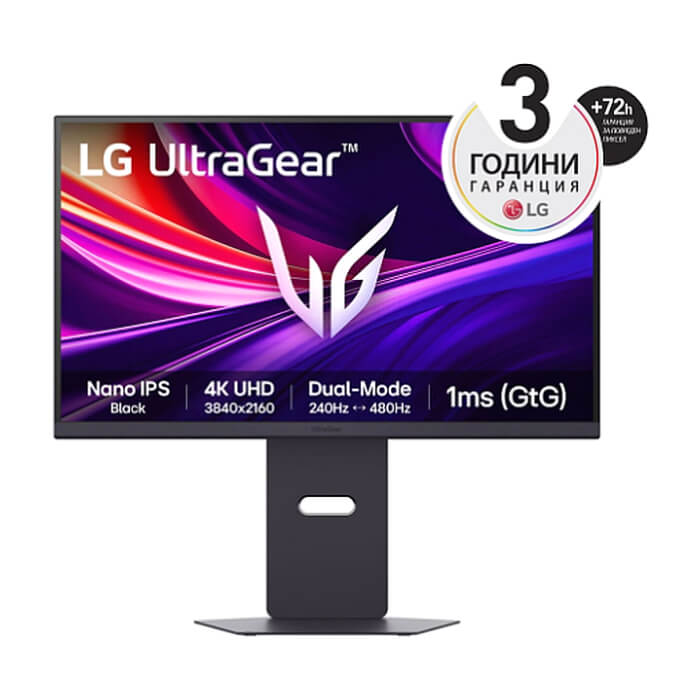 LG 27GS85Q-B, 27", UltraGear QHD Nano IPS, 1ms, AG, UHD 4K (3840x2160), Dual-Mode (4K 240Hz ? FHD 480Hz), HDR 600, DCI-P3 99%, 2000:1, 450cd/m2, DCI-P3 98%, USB3.0 (1up/2down) ID 95970 (тъмнейл - 4)