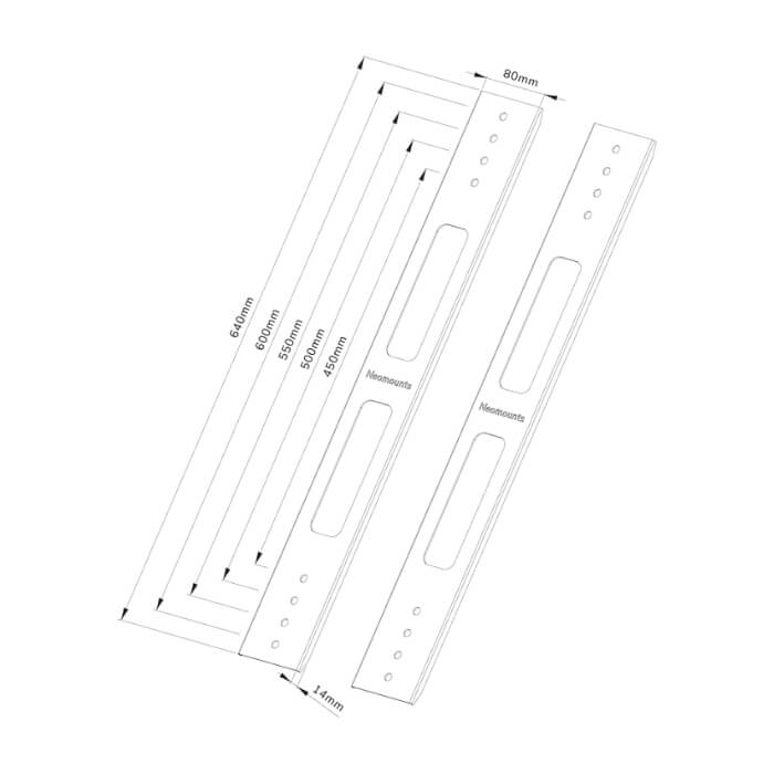 Neomounts by NewStar VESA Conversion Brackets set - VESA 400 to 450/500/550/600 (тъмнейл - 4)