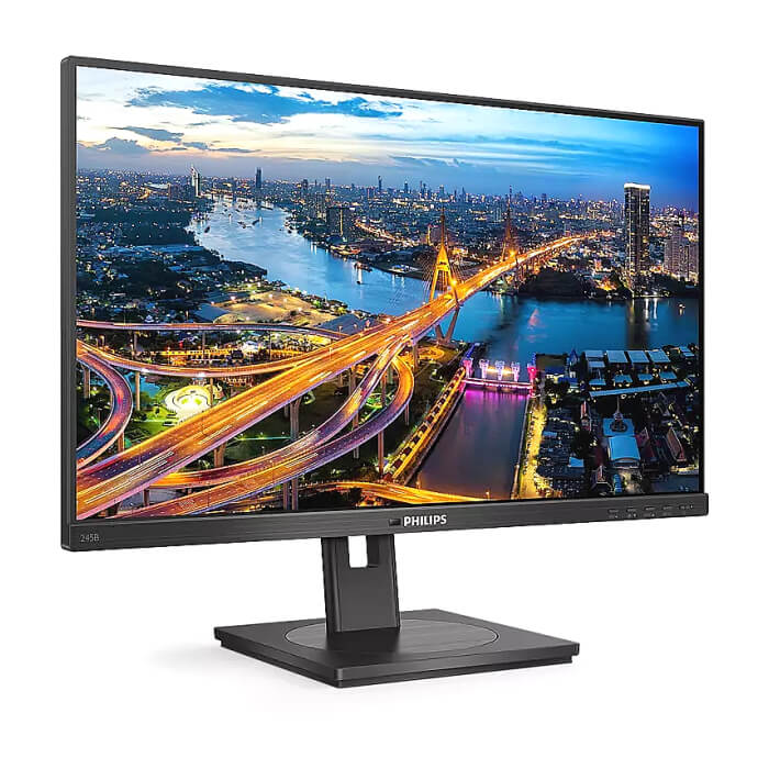 Philips 245B1, 23.8" IPS WLED, 2560x1440@75Hz, 4ms GtG, 250cd m/2, 1000:1, DCR 50M:1, Adaptive Sync, FlickerFree, Low Blue Mode, 2Wx2, Tilt, Height Adjust, Pivot, Swivel, DVI, HDMI, DP, USB hub ID 64962 (тъмнейл - 2)