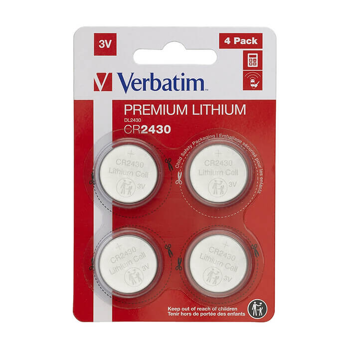 Verbatim LITHIUM BATTERY CR2430 3V 4 PACK на супер цена