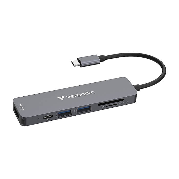 Verbatim USB-C Essentials Multiport Hub 6 Port with card reader (тъмнейл - 4)
