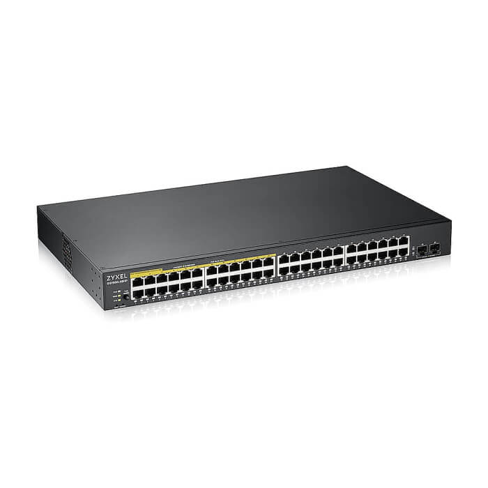 ZyXEL GS1900-48HP v2, 48-port GbE L2 Smart Switch, 170 Watt, rackmount (тъмнейл - 2)