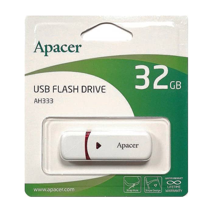 Apacer 32GB AH333 White - USB 2.0 Flash Drive ID 96622 на супер цена