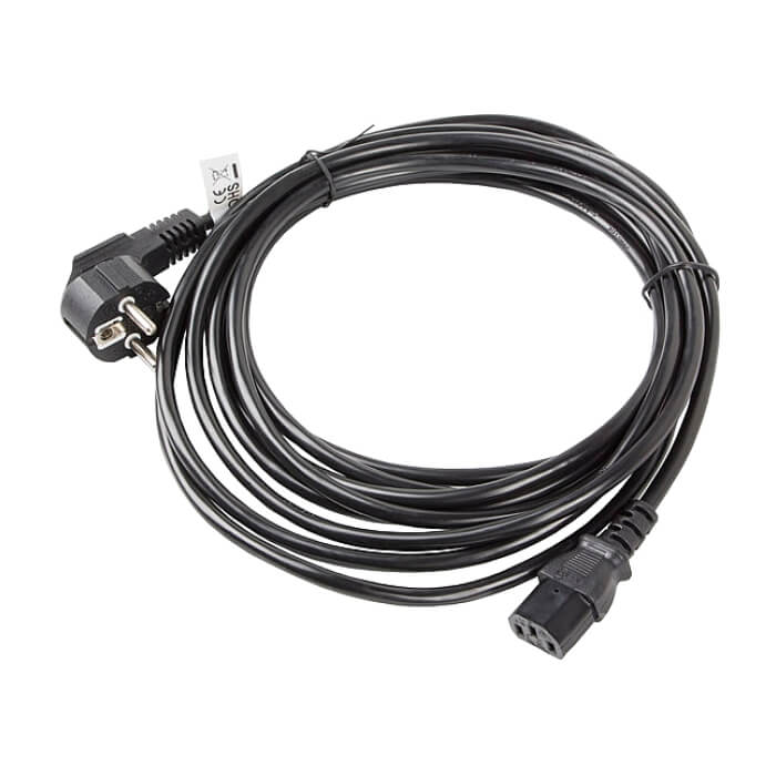 Кабел - Lanberg CEE 7/7 -> IEC 320 C13 power cord 5m VDE, black ID 72501 (тъмнейл - 2)
