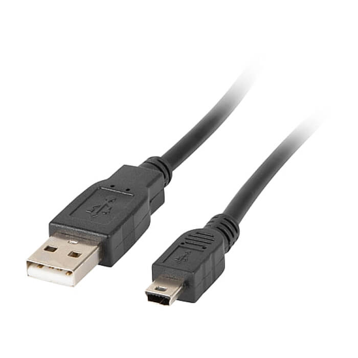 Кабел - Lanberg USB MINI-B(M) -> USB-A (M) 2.0 cable 1.8m, black ferrite (Canon) ID 72644 на супер цена