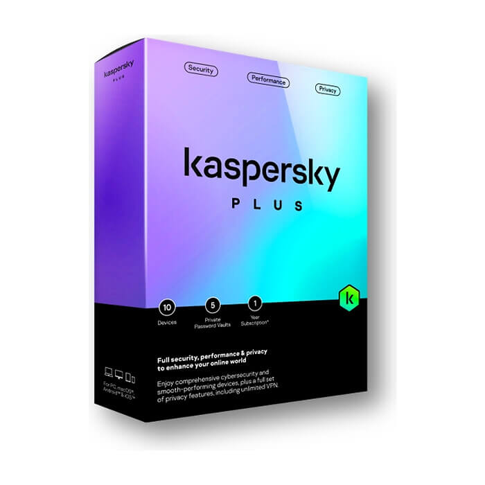Kaspersky Plus Eastern Europe Edition. 1-Device 2 year Base Download Pack ID 74838 на супер цена от GT Computers Kaspersky Plus Eastern Europe Edition. 1-Device 2 year Base Download Pack ID 74838 на супер цена