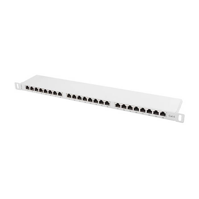 Lanberg patch panel 24 port 0.5U CAT.6 shielded, grey ID 62856 (тъмнейл - 4)