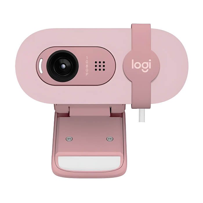Logitech Brio 100 Full HD Webcam - ROSE - USB - N/A - EMEA28-935 - WEBCAM ID 71170 на супер цена от GT Computers Logitech Brio 100 Full HD Webcam - ROSE - USB - N/A - EMEA28-935 - WEBCAM ID 71170 на супер цена