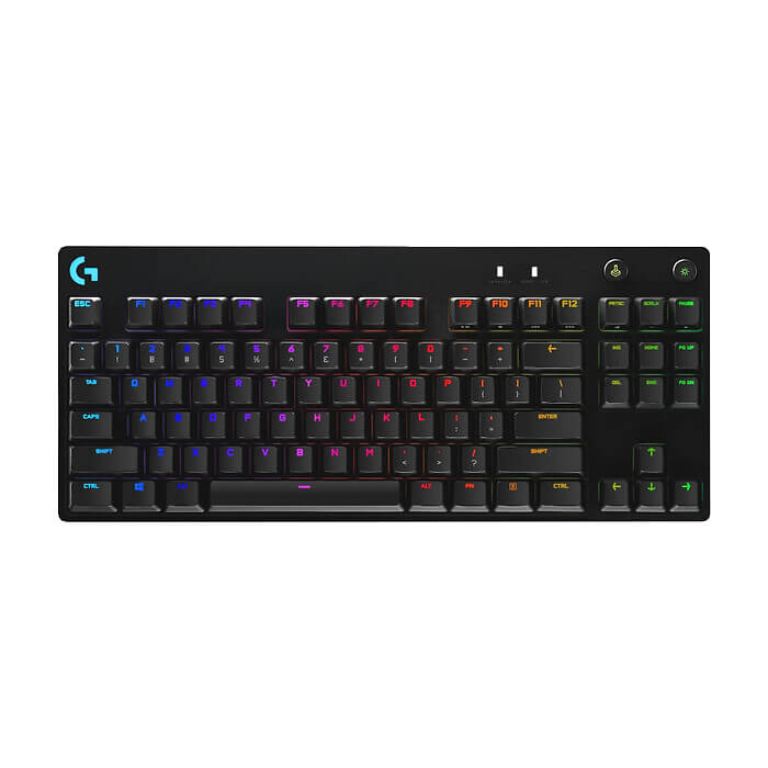 Logitech G Pro TKL Keyboard, GX Clicky, Lightsync RGB, Detachable Cable, 3-Step Angle Adjustment, 12 Programmable F Keys, Black на супер цена
