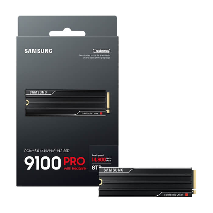 Samsung SSD 9100 PRO 8TB Heatsink PCIe 5.0 NVMe 2.0 M.2 up to 14 800 MB/s ID 97579 (тъмнейл - 3)