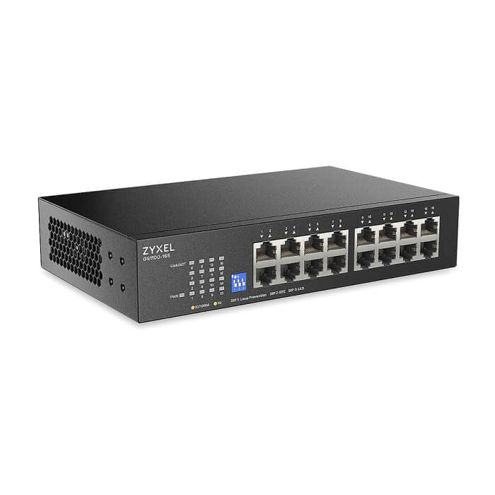 ZyXEL GS1100-16S 16 port Gigabit - DIP selector Unmanaged Switch (тъмнейл - 4)