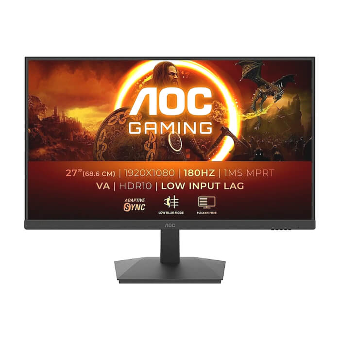 AOC C27G4ZXU, 27" Curved 1500R VA WLED, 1920x1080@280Hz, 1ms GtG, 0.3msMPRT, 300cd m/2, 4000:1, 80M:1 DCR, Adaptive Sync, FlickerFree, Low Blue Light, 2Wx2, Tilt, Height Adjust, Swivel, 2xHDMI, DP, USB hub ID 79416 на супер цена