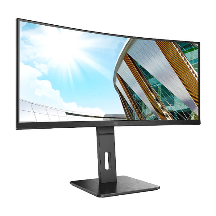 AOC CU34P2A, 34" Curved 1500R, VA, WLED, 3440x1440@100Hz, 4ms GtG, 1ms MPRT, 300cd m/2, 3000:1, 50M:1 DCR, Adaptive Sync, FlickerFree, Low Blue Light , 3Wx2, Tilt, Height Adju ID 91512 (тъмнейл - 5)