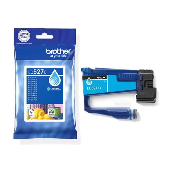 Brother LC527C Cyan Ink Cartridge for MFCJ5010DW/MFCJ5110DW - 900 page yield ID 99407 (тъмнейл - 3)