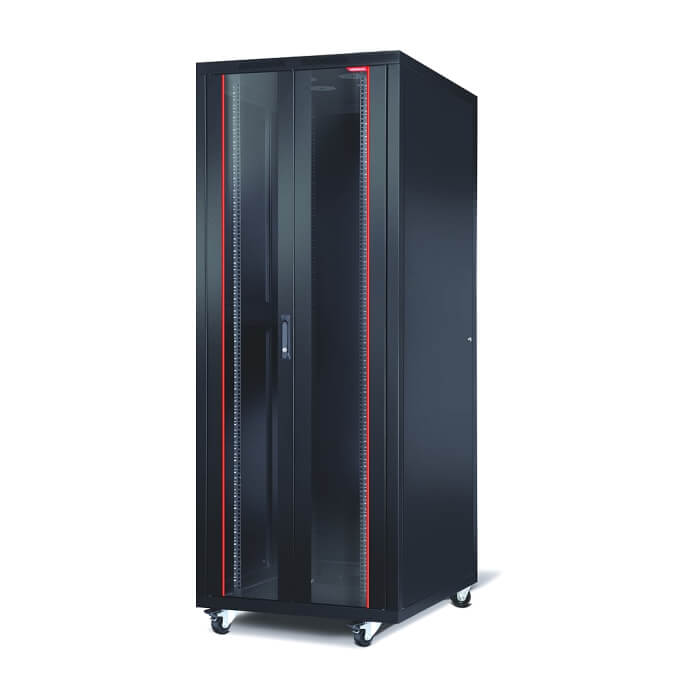 Formrack 19" Free standing rack 42U 800/1000mm, height: 2098 mm, loading capacity: 600 kg, front tempered glass door, openable locking sides and back (does not include castor/feet group) ID 71931 на супер цена