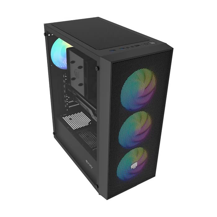 Fury PC Case Shobo SH8 ARGB Midi Tower, Window, Black ID 99514 (тъмнейл - 5)