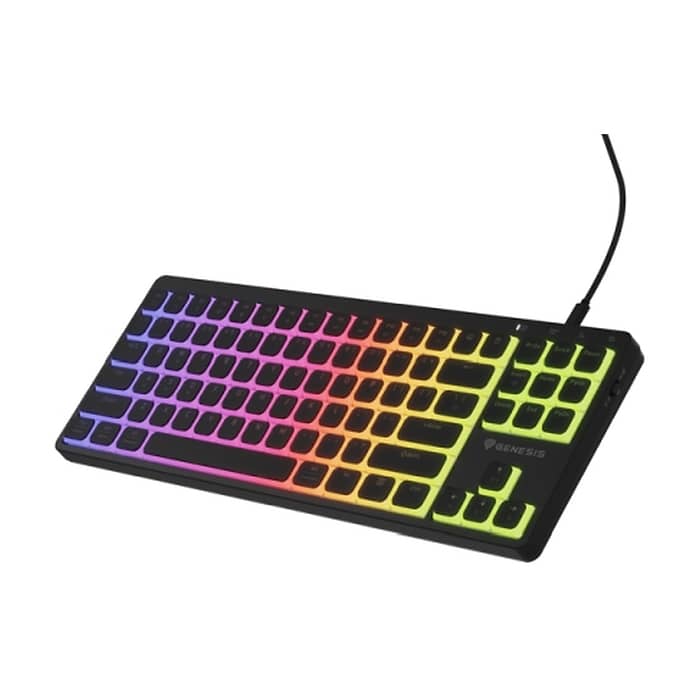 Genesis Gaming Keyboard Thor 430 TKL, US, RGB Mechanical Outemu, Pink, Silent, Hot Swap Slim, Black (тъмнейл - 3)