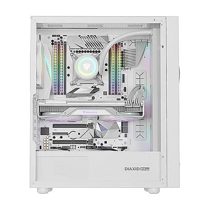Genesis PC Case DIAXID 605 RGB Mini Tower Window, White ID 76820 (тъмнейл - 2)