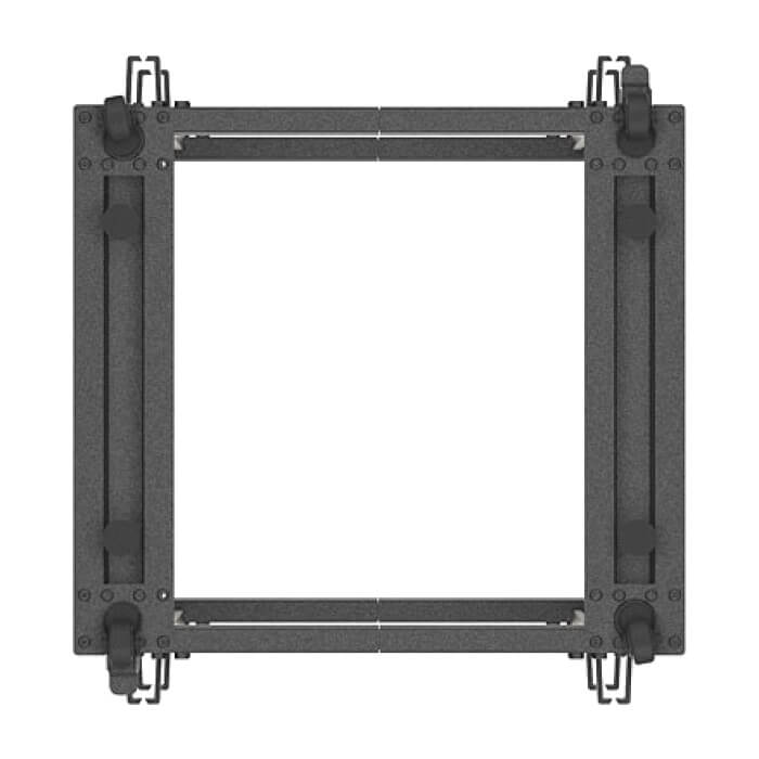 Lanberg open rack 19" 15U 600x600-1100 adjustable black ID 87219 (тъмнейл - 4)